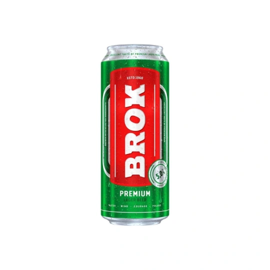Brok Beer Can 500ml imported by Zara General Trading
