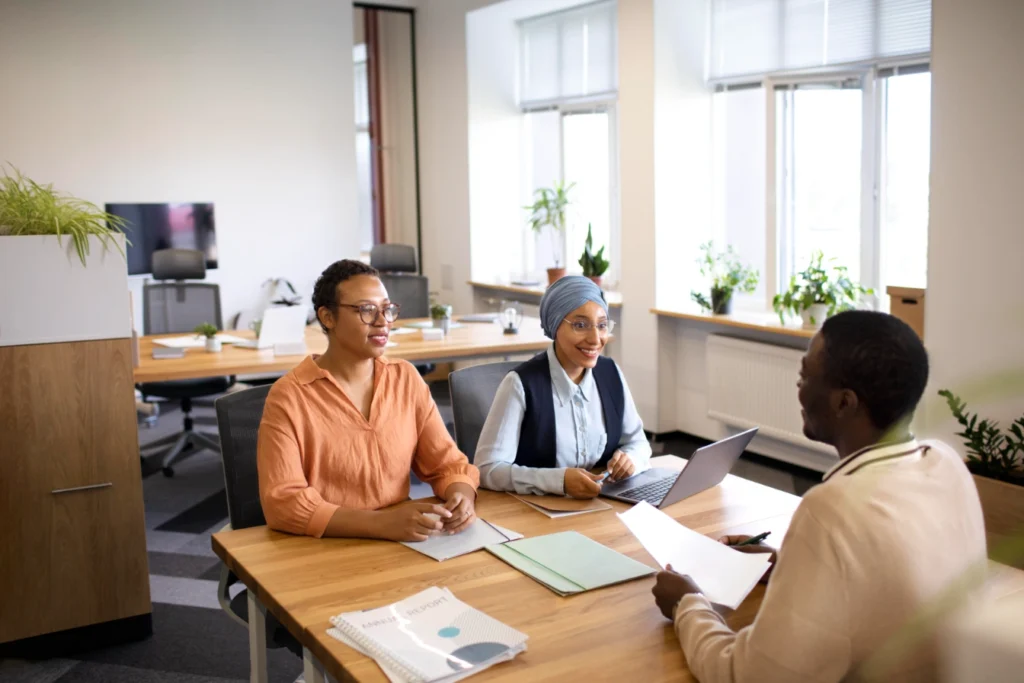 Zara Genera Trading Team meeting with a client.